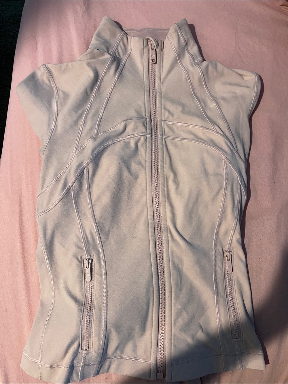 Light PinkZip Front Athletic Vest